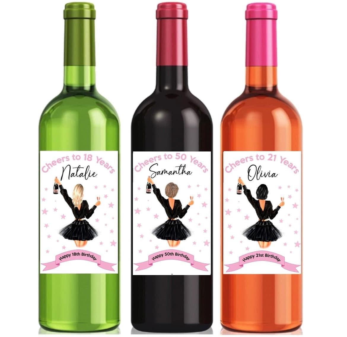 Personalised wines comes with a personalised wine glass and personalised gift bag