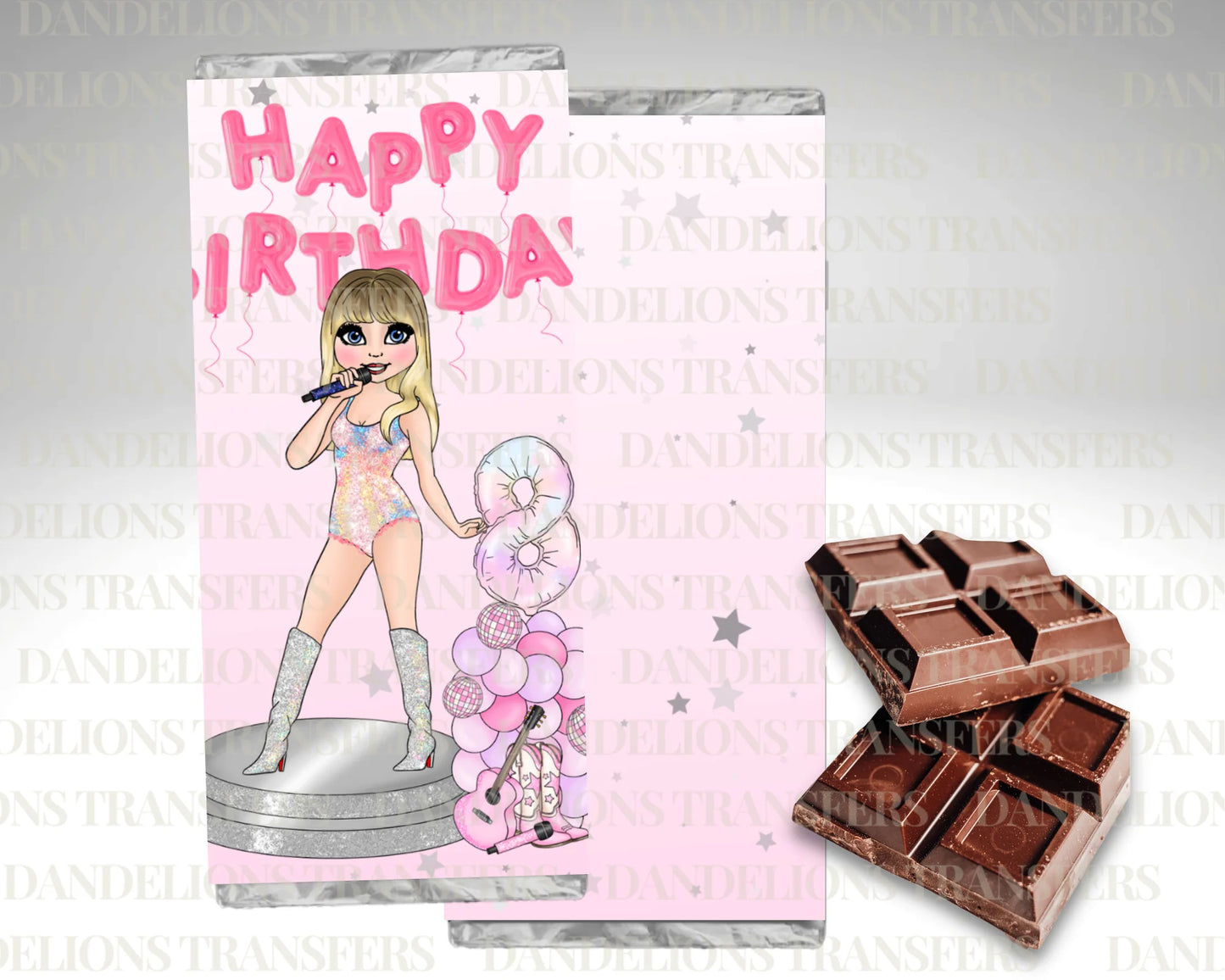 Swifty dolly chocolate wrapper + galaxy chocolate bar