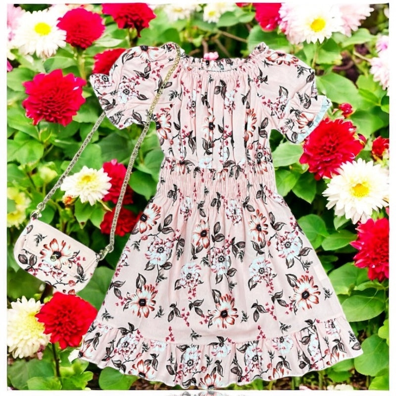 Girl's Dress With Bag