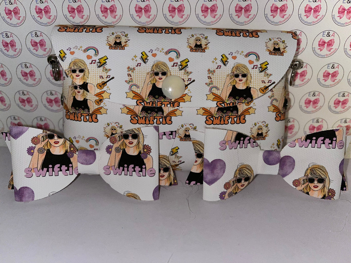 Toddler bag and bow sets (set 2) - please upload the design you want or message me