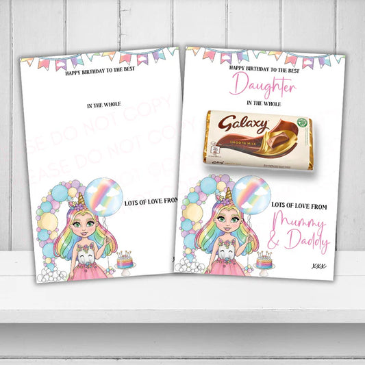 Birthday chocolate boards - designs imaged