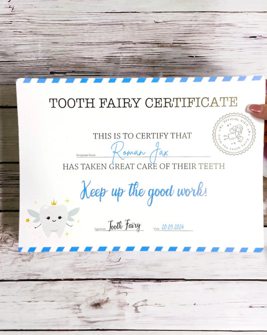 Tooth fairy certificate