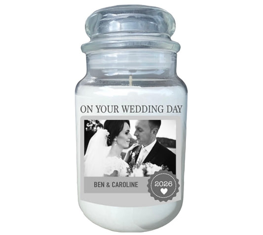 On your wedding day candle