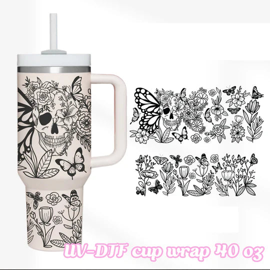 40oz tumbler wrap decal