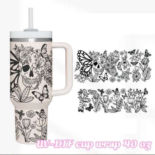 40oz tumbler wrap decal