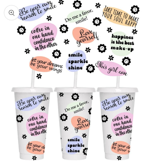 Affirmation 24oz cold cup wrap decal