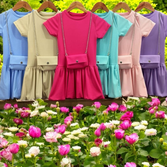 Girl's Dress With Bag