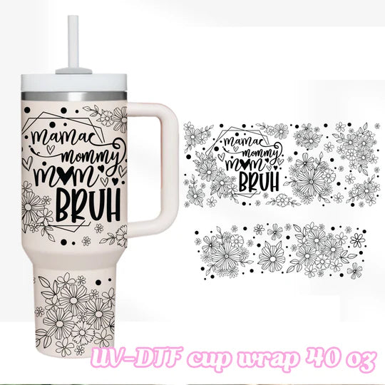 40oz tumbler wrap decal