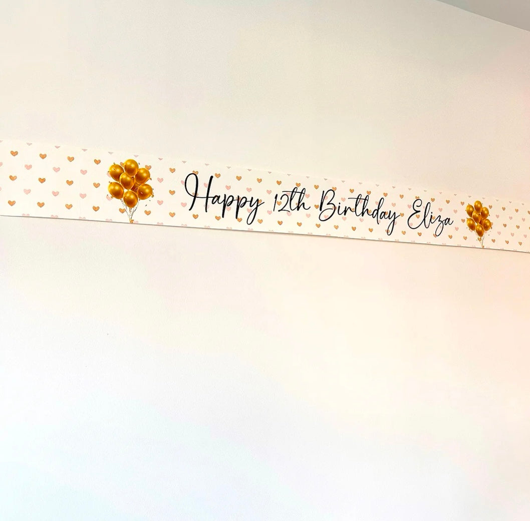 Personalised birthday banner