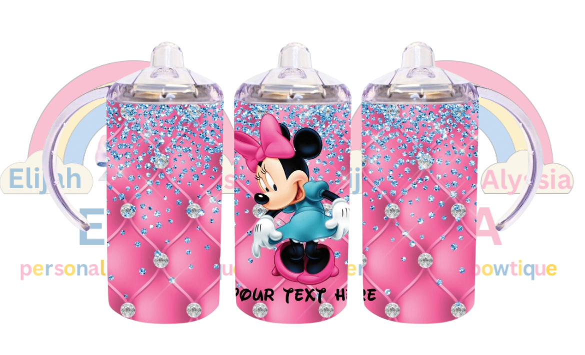 12oz Sippy cup (turns into a normal tumbler with straw comes with 2 lids) personalised tumbler - 1000’s of designs available please message me for more designs