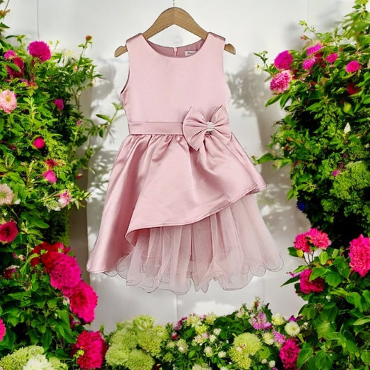 Kids Dusty Pink Bow Party
Dress 4-14 Years