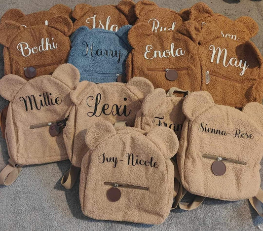 Teddy bear personalised bags name only