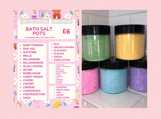 Bath salt pots