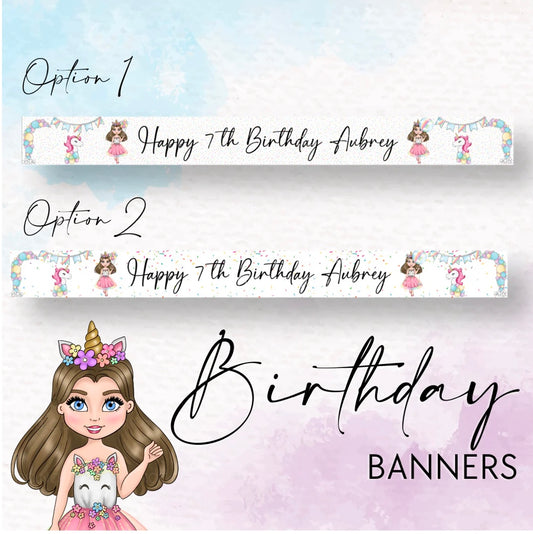 Personalised birthday banner