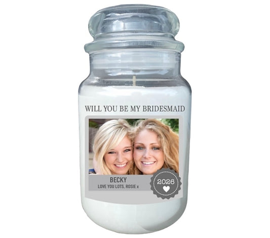 Will you be my bridesmaid candle