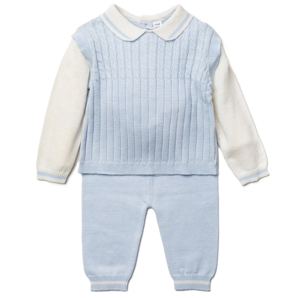 BABY BOYS
KNITTED 2 PIECE
OUTFIT (0-12 MONTHS) - Rock A Bye Baby