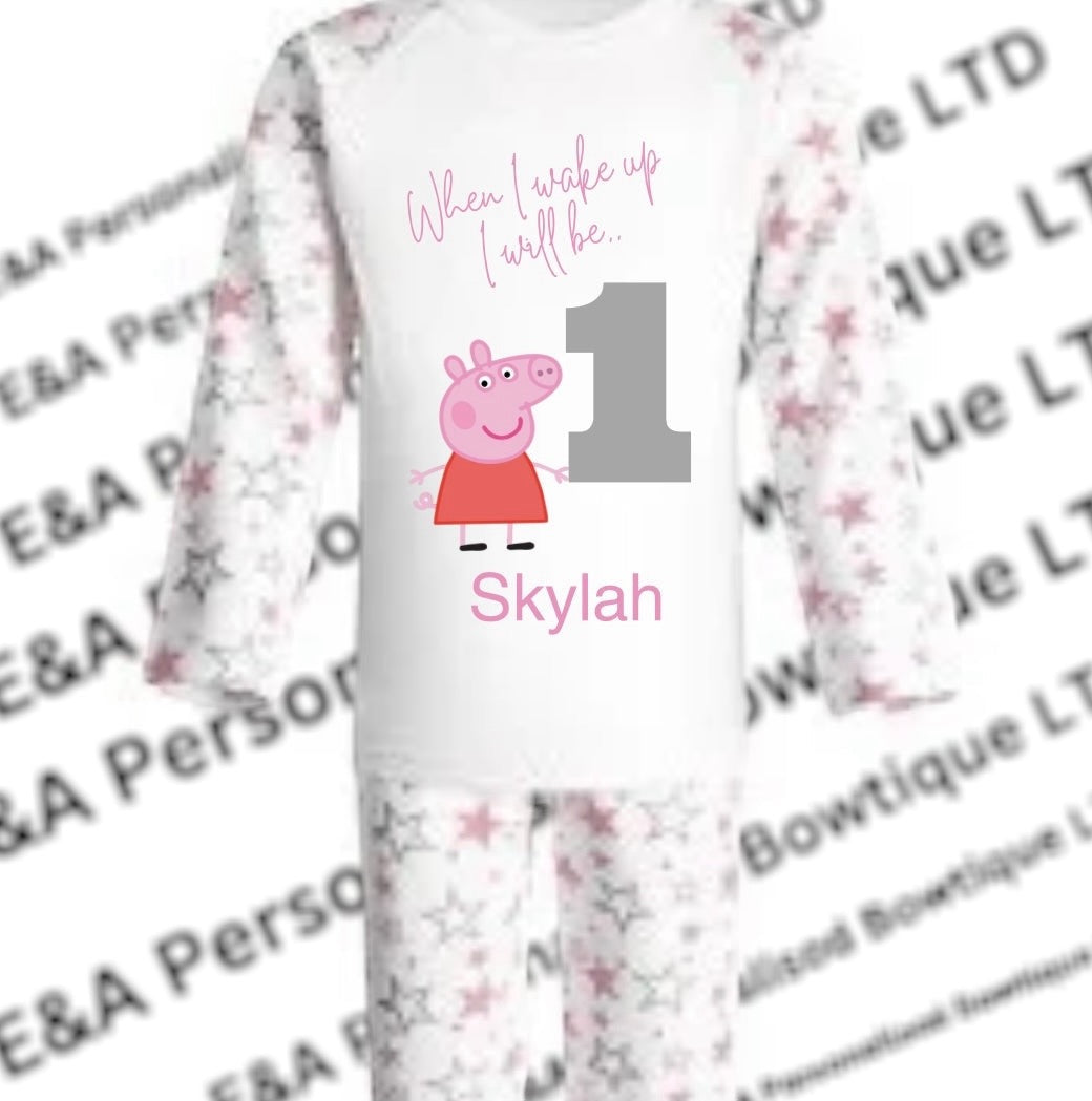 "WHEN I WAKE UP" personalised pyjamas - most designs available on the DTF collection or pop me a message with the design you would like as well as lots more styled pyjamas on website