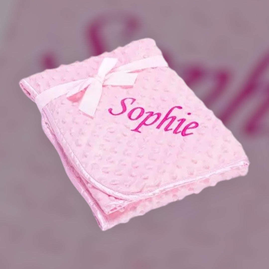 Baby personalised dimple blanket