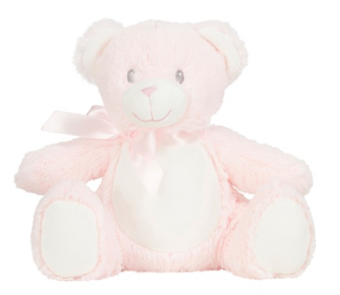 Personalised pink bear teddy